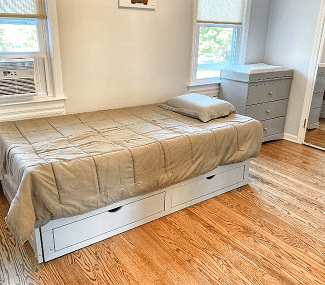 Third bedroom pullout bed (goes from a twin to a King; memory foam mattress. Room also has a crib and changing table