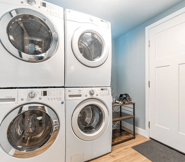 Fully equipped Laundry Room on the main floor right by the main kitchen, away from all the room and will not disrupt your sleep!
