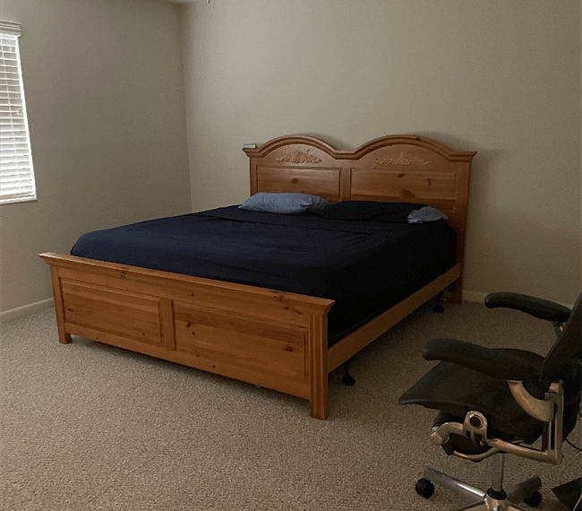 Master bedroom, king size sleep number bed 