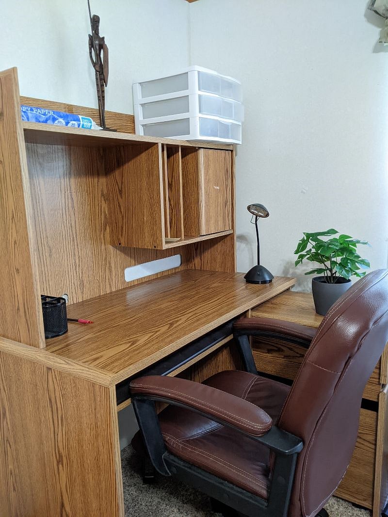 Desk in master bedroom