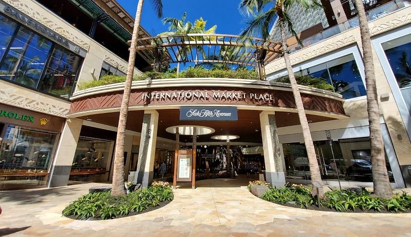 Waikiki International Marketplace less than a block away