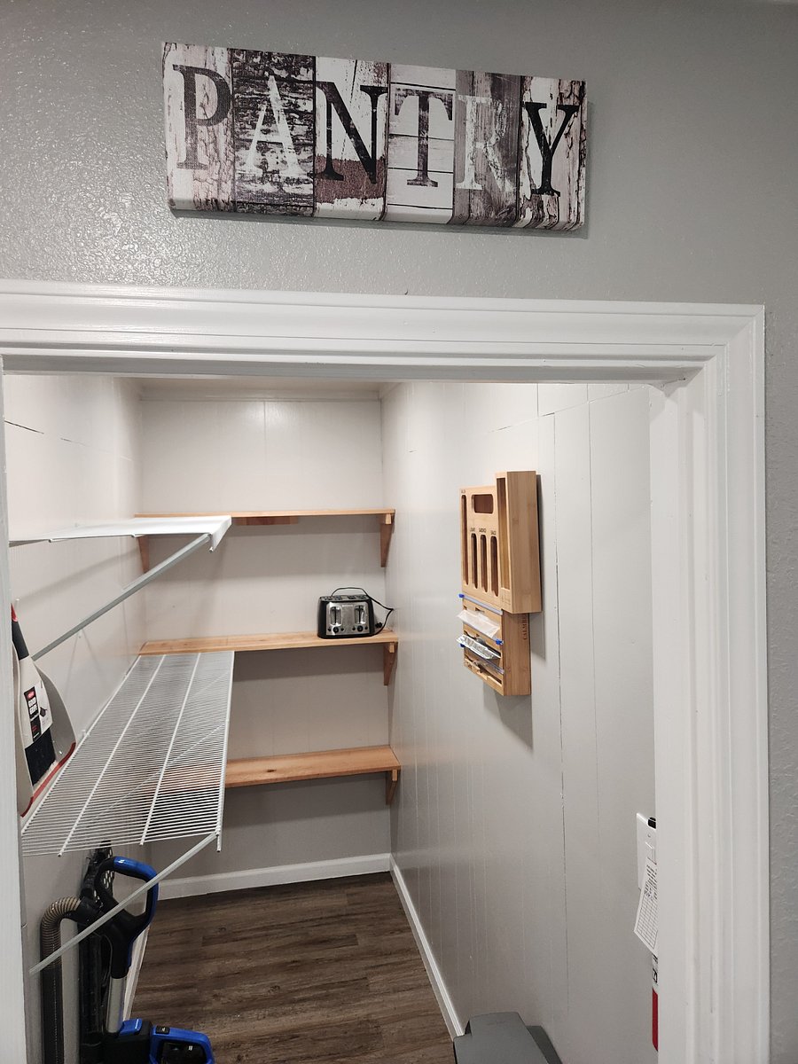 Huge pantry/storage. All cleaning tools provided and stored here.