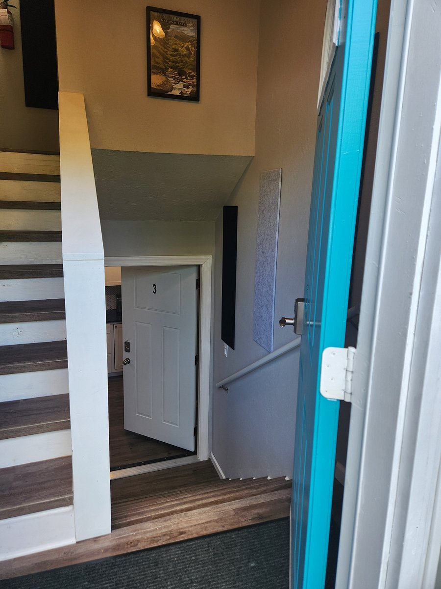 Interior door to Apartment 3 - lower level unit. There is also a door to the private yard/patio for unit 3.