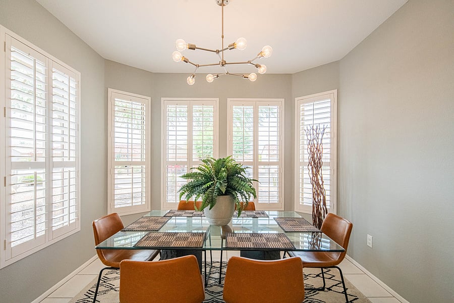 Dining room for entertaining. 