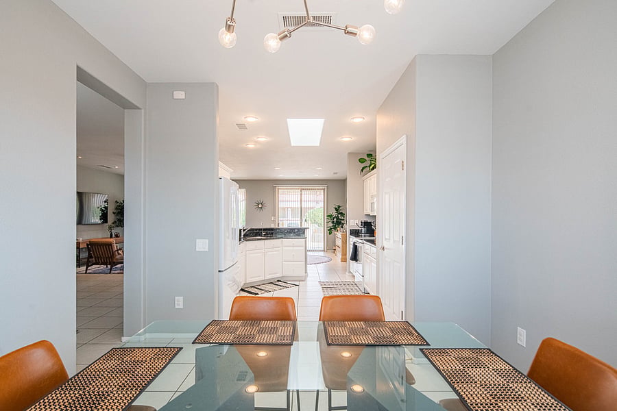 Dining room for entertaining. 