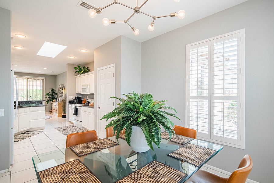 Dining room for entertaining. 