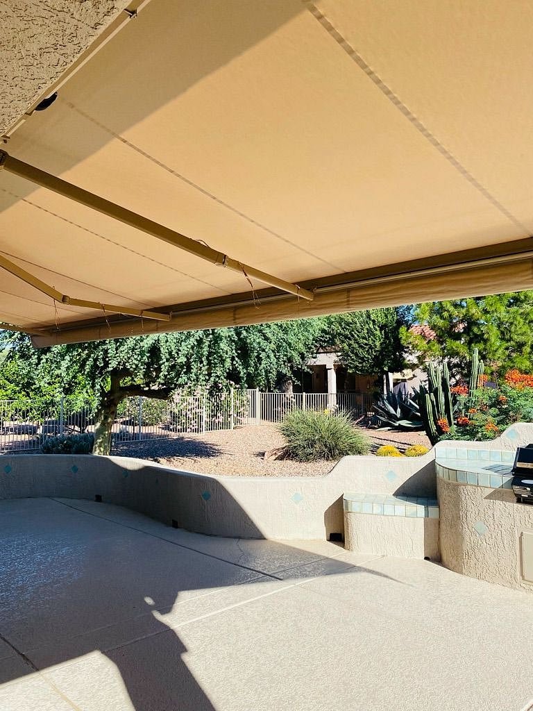 Private patio with TV