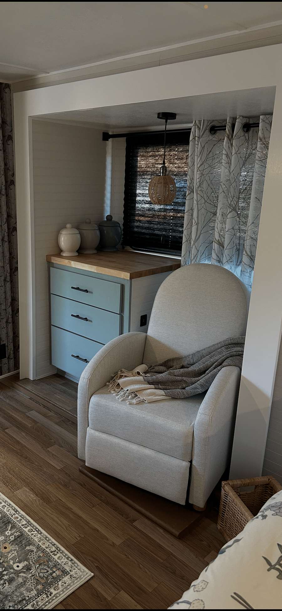 Comfy reading side back chair and more loaded kitchen drawers