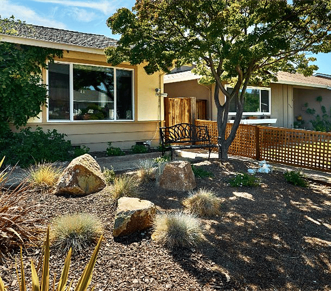 Gated private side entrance with camera system