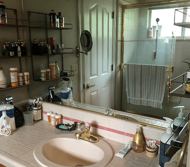 Jack and Jill bathroom between bedroom #1 and bedroom #2.