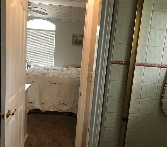 Bedroom #1 from bathroom.
