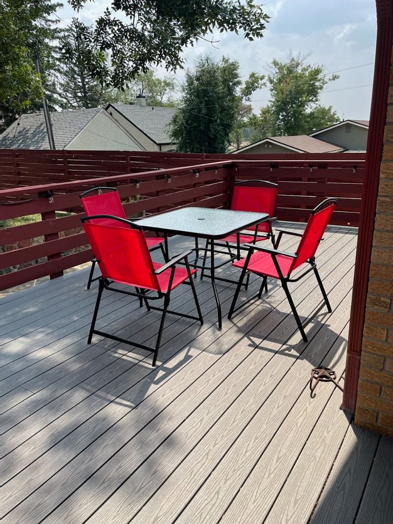 Enjoy deck time in the beautiful Colorado weather