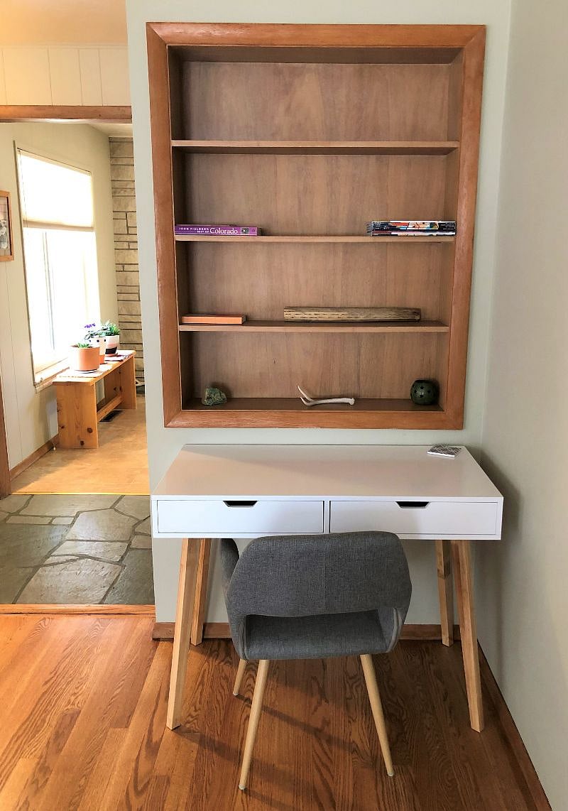 Dedicated workspace with desk, chair, whiteboard, office supplies, and strong WiFi

