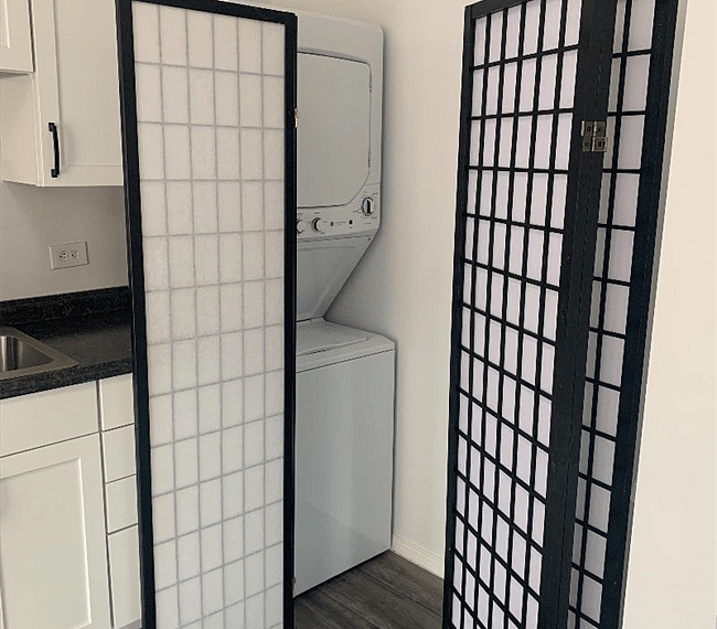 Washer and dryer.