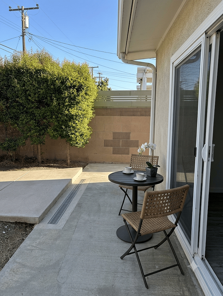 Outdoor patio seating