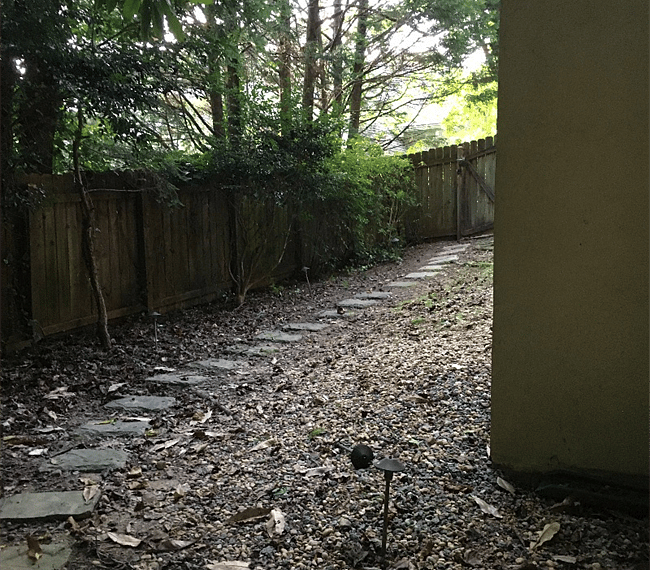 Walkway to apartment