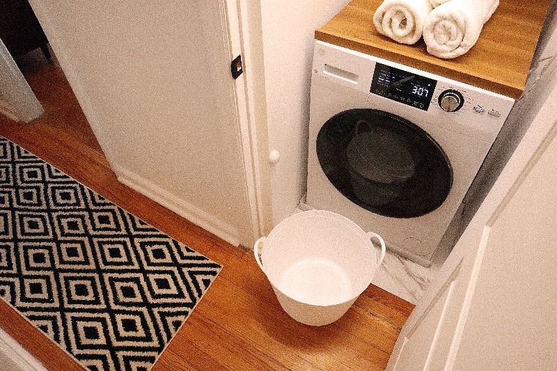 Laundry closet.