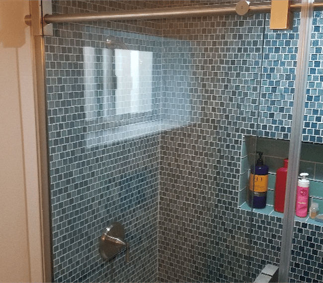 Tiled shower