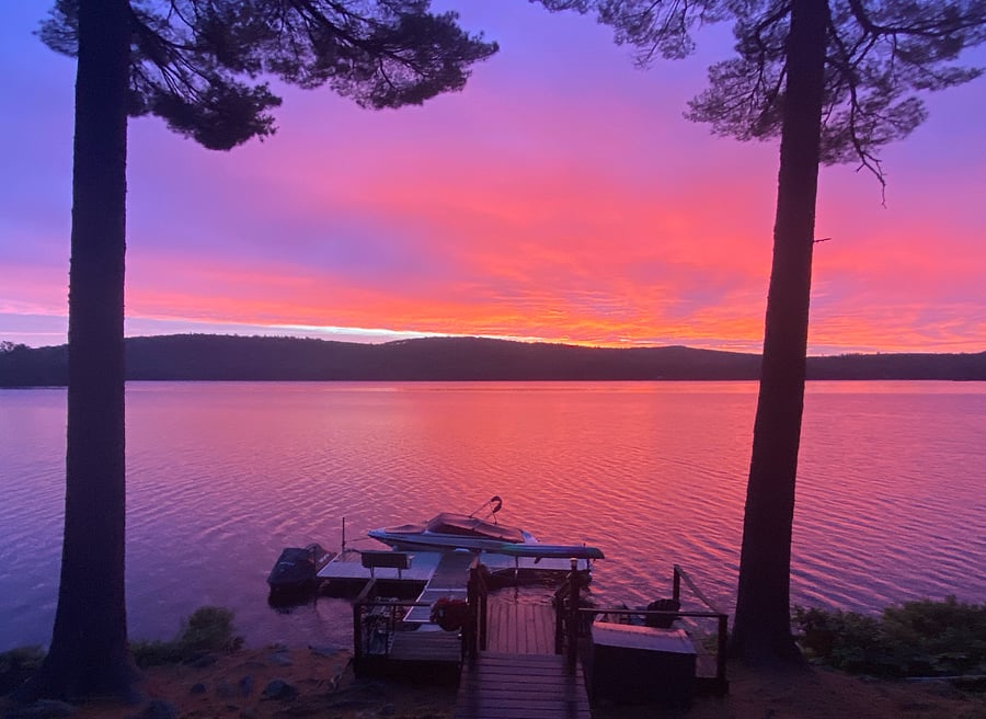 Sunrise view from main bedroom