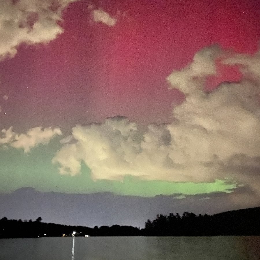 View of the Northern Light from the yard. 