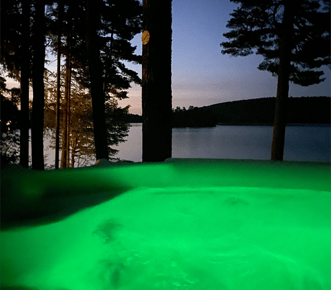 Sunset from the hot tub.