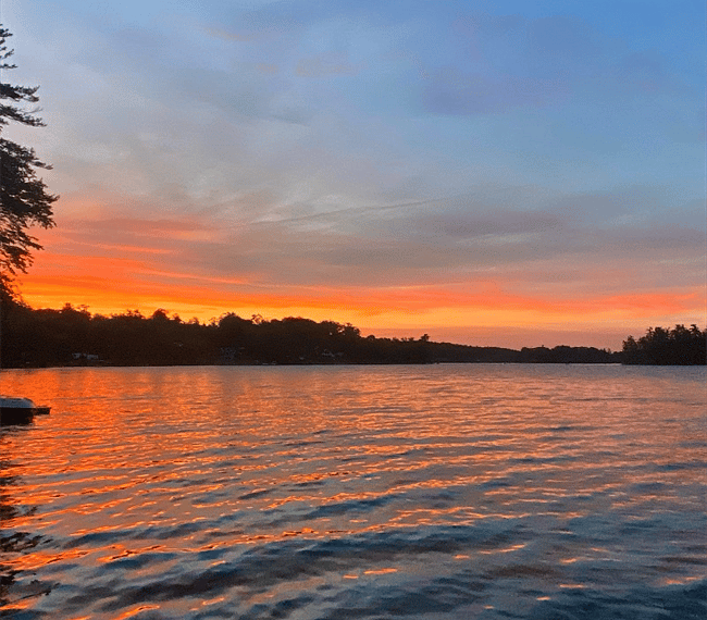 Sunset view from the dock.