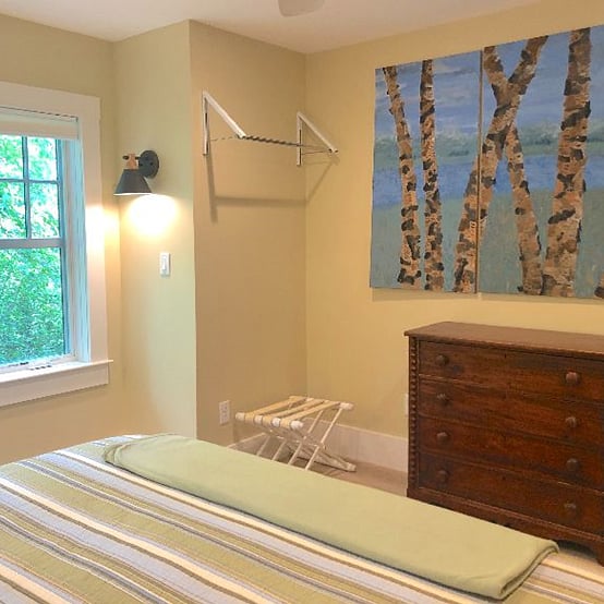 clothes hanging area.