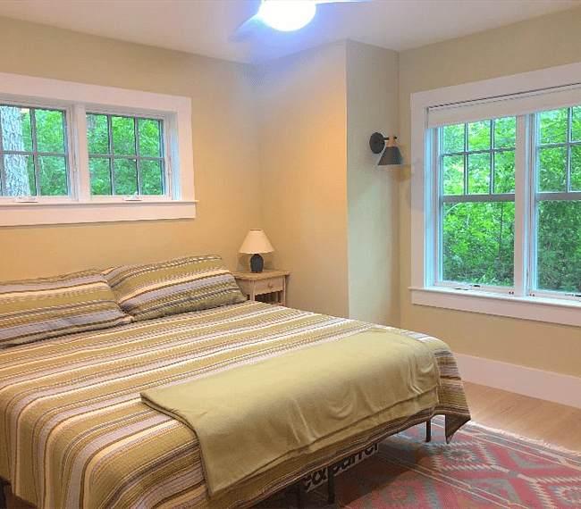 Downstairs bedroom with King bed.