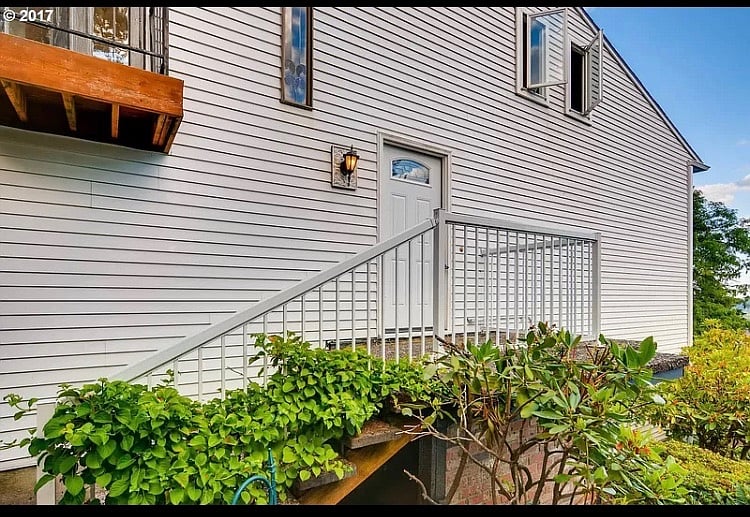 Side entrance for front entry.