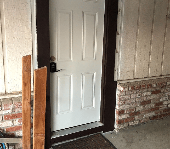 2nd door to your house near back yard