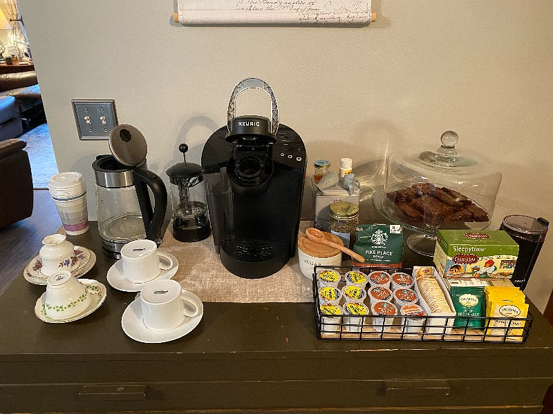 Help yourself to the coffee bar 