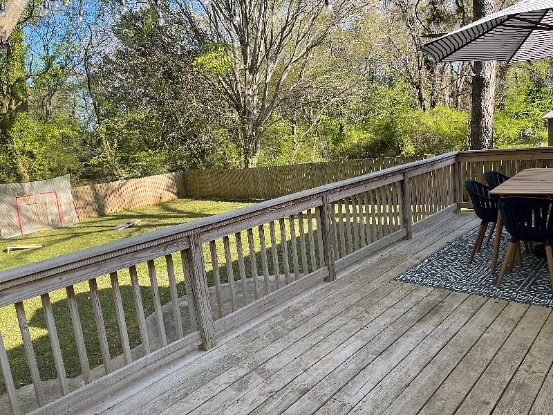 Fenced in backyard for fur babies
