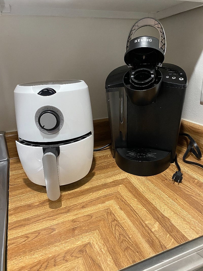 Air fryer and Keurig coffee maker