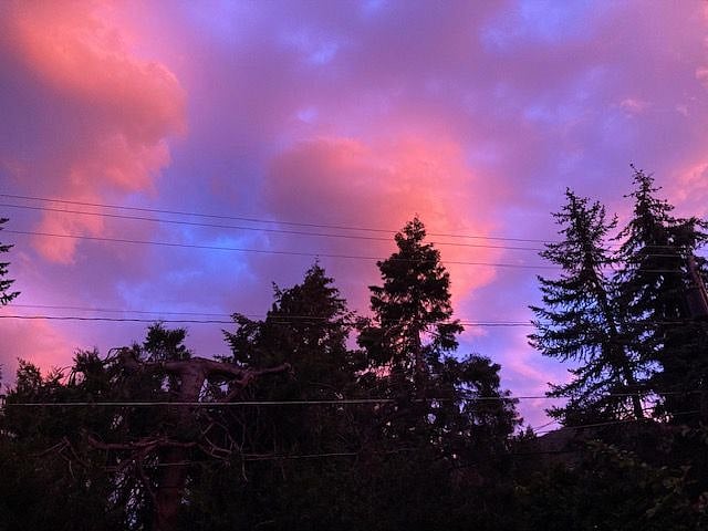 Sunset view from porch