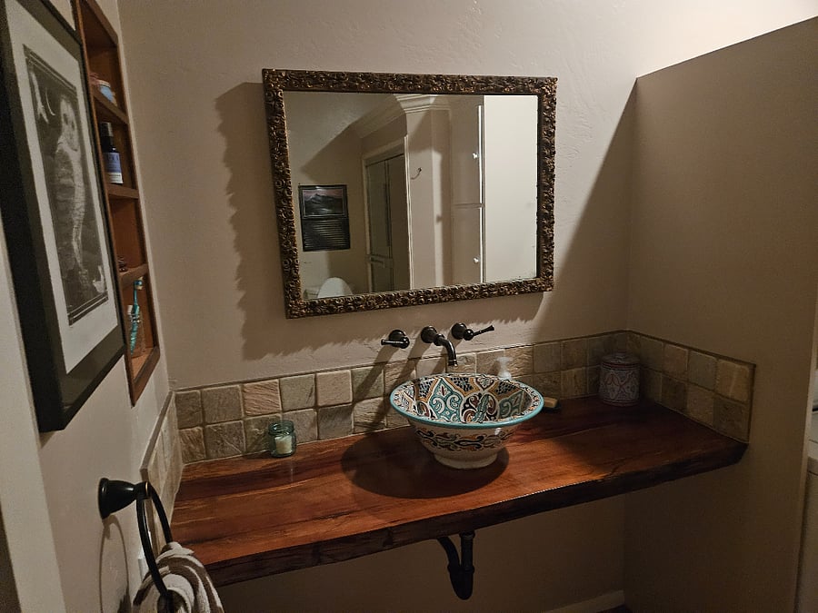 Downstairs restroom; very restful