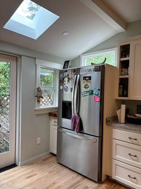 Kitchen space with skylight...