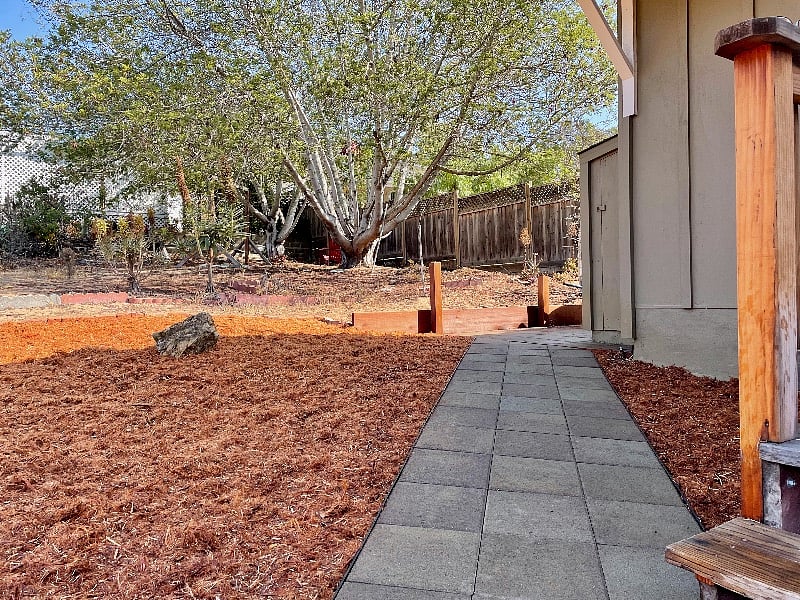 Pathway to the private laundry facility.