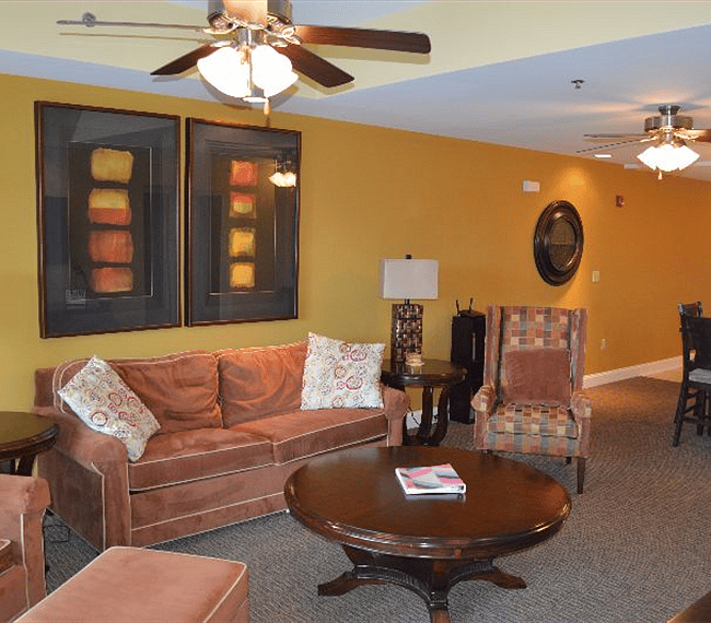 Living room, sofa pulls out if you decide to have visitors.