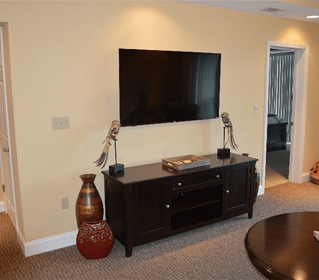 75" Flat screen TV with ROKU steaming.  