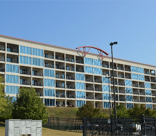 Backside of the 6 story Condo.  We are on the 4th floor.  