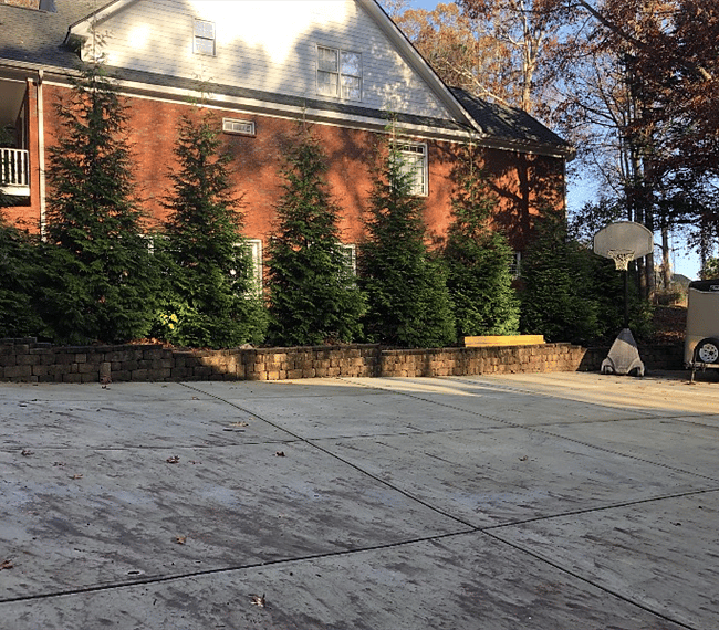 Parking area at the bottom of a long, private driveway.
There is a dedicated space for you to park.