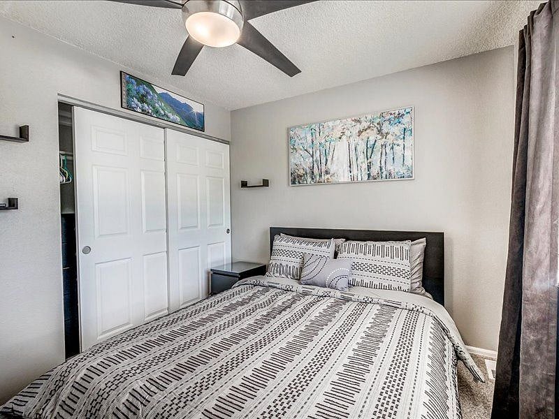 Your bedroom, with a full closet