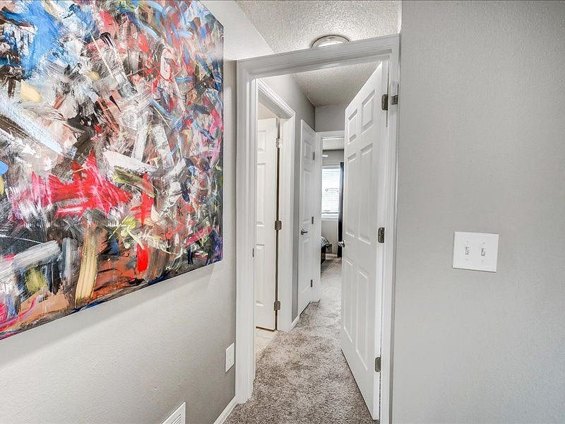 Entrance from the upstairs hallway to your private suite with a locking door