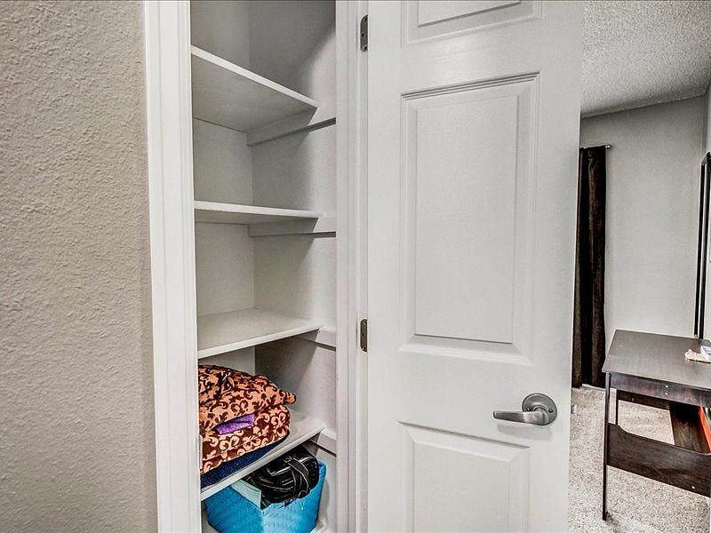 Hallway linen closet for your extra towels, toiletries, etc.