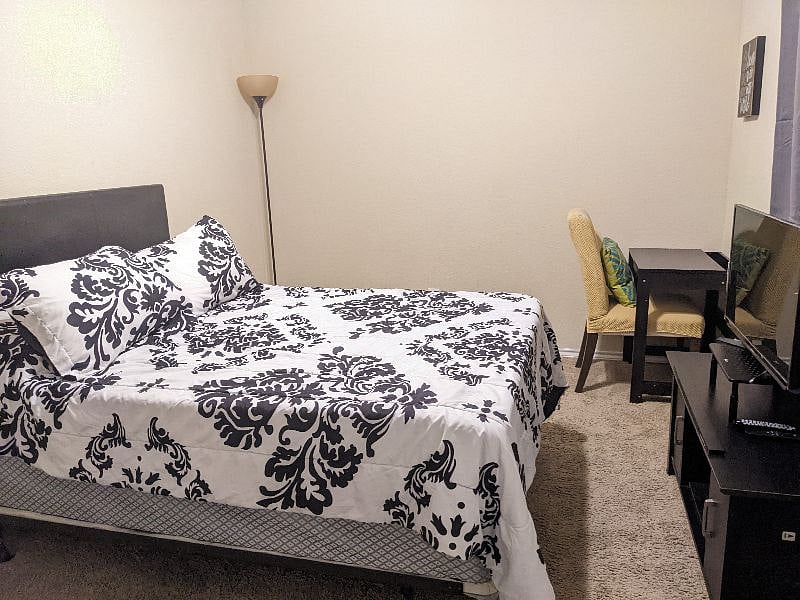Your private room. You are free to decorate and arrange as you please.