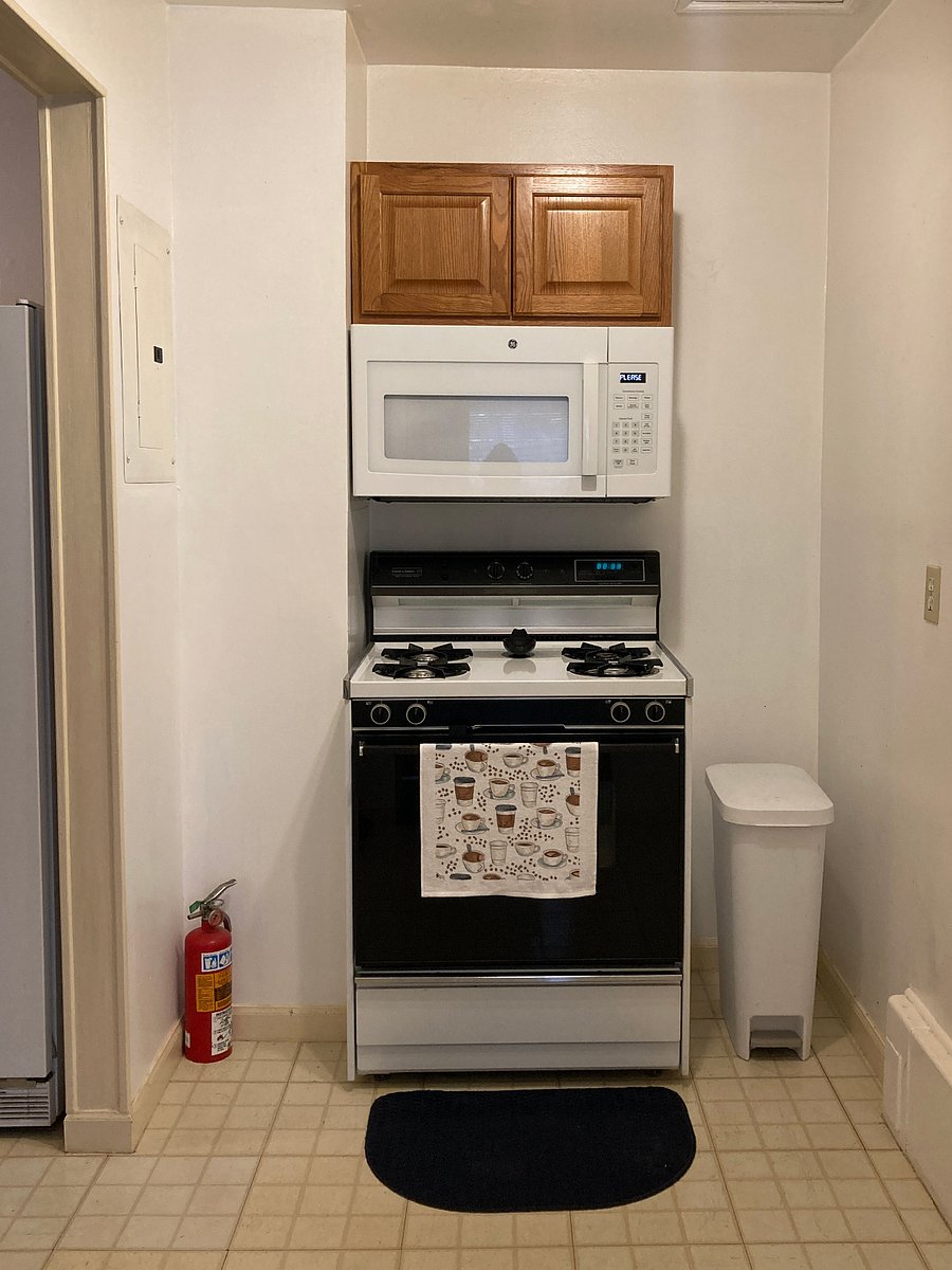 Appliances and dining area