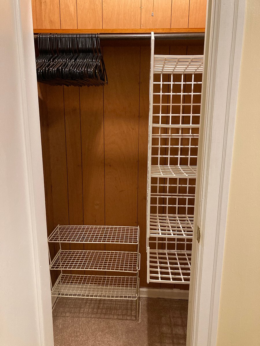 Primary bedroom with full size bed