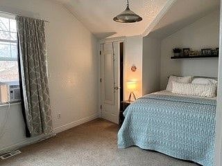 Spacious bedroom with walk in closet
