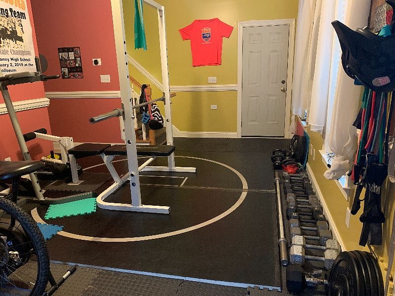 Fitness room with equipment. Stay healthy and stress free.