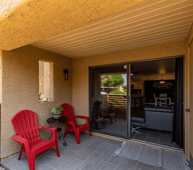 Private Patio off Living Room